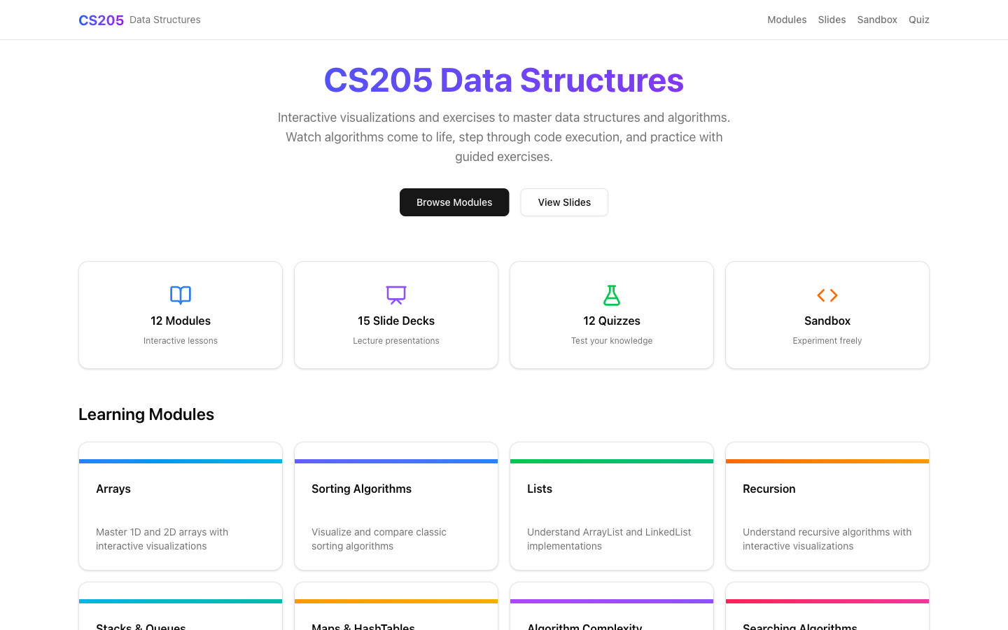 CS205 study site — static fallback